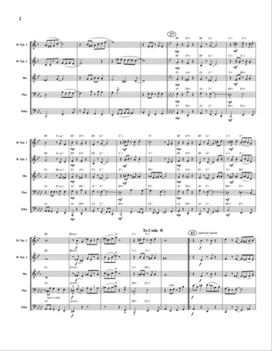 Sensation Rag Brass Quintet scores gallery preview page 2