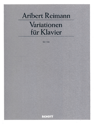 Book cover for VARIATIONS FOR PIANO