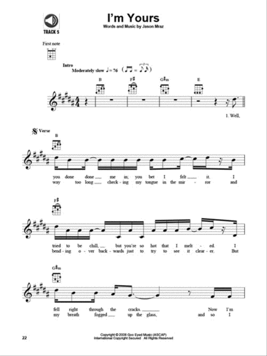 Jason Mraz Ukulele scores gallery preview page 5