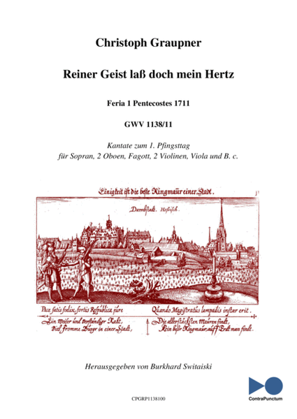 Graupner Christoph Cantata Reiner Geist laß doch mein Hertz GWV 1138/11 image number null