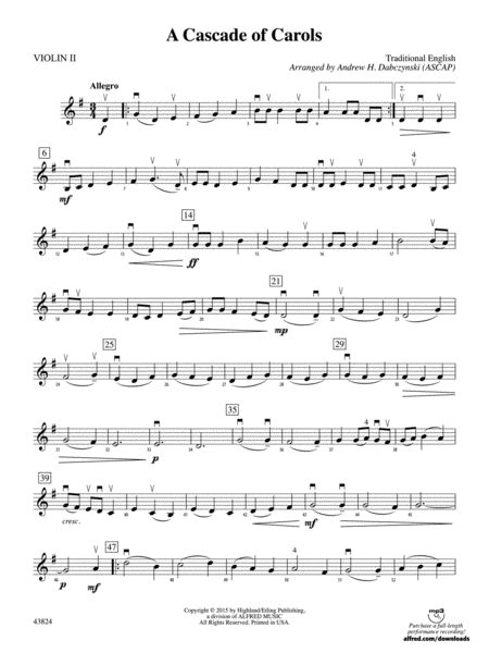 A Cascade of Carols: 2nd Violin