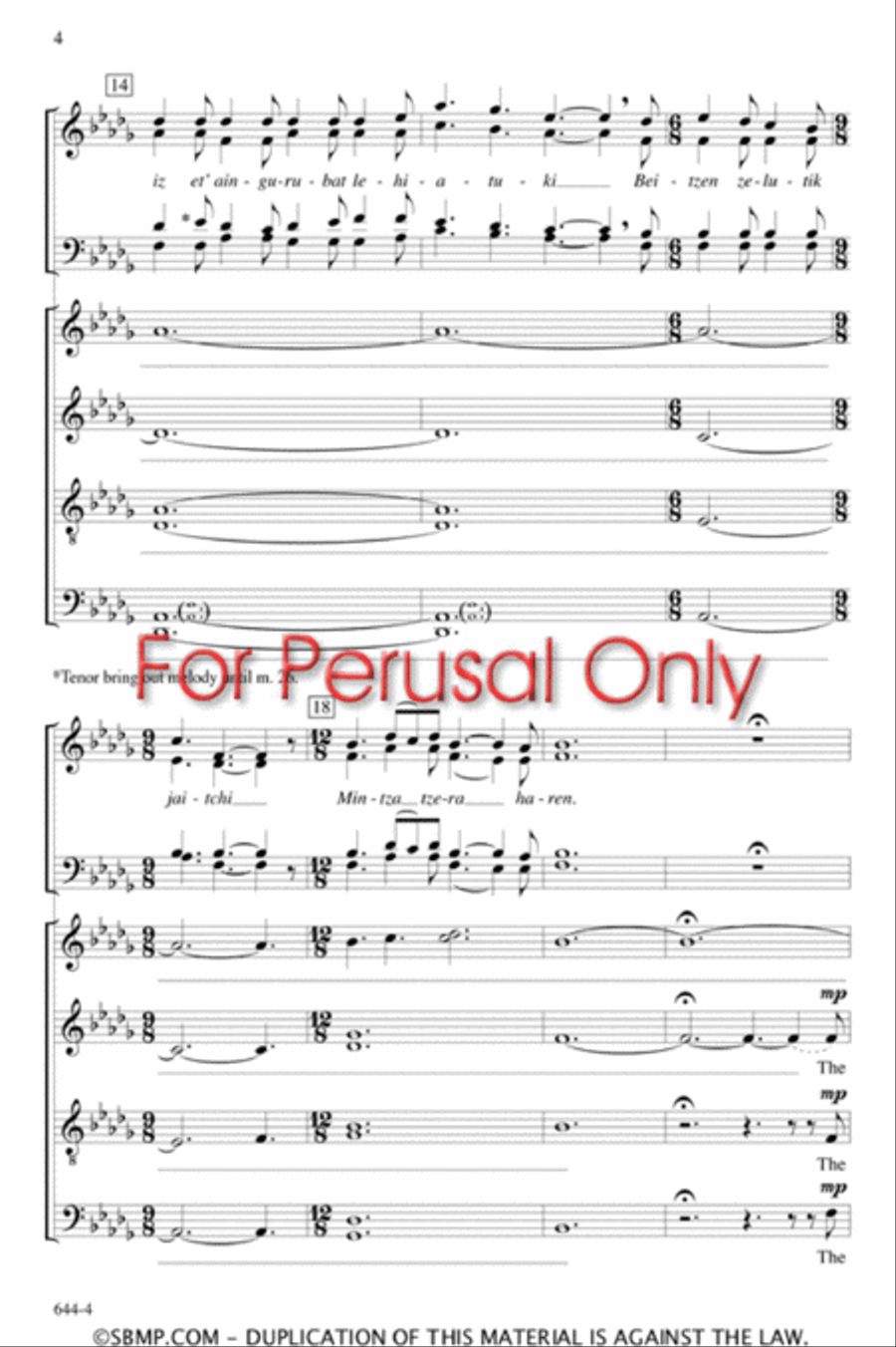 Gabriel's Message - SATB Octavo 4-Part scores gallery preview page 4