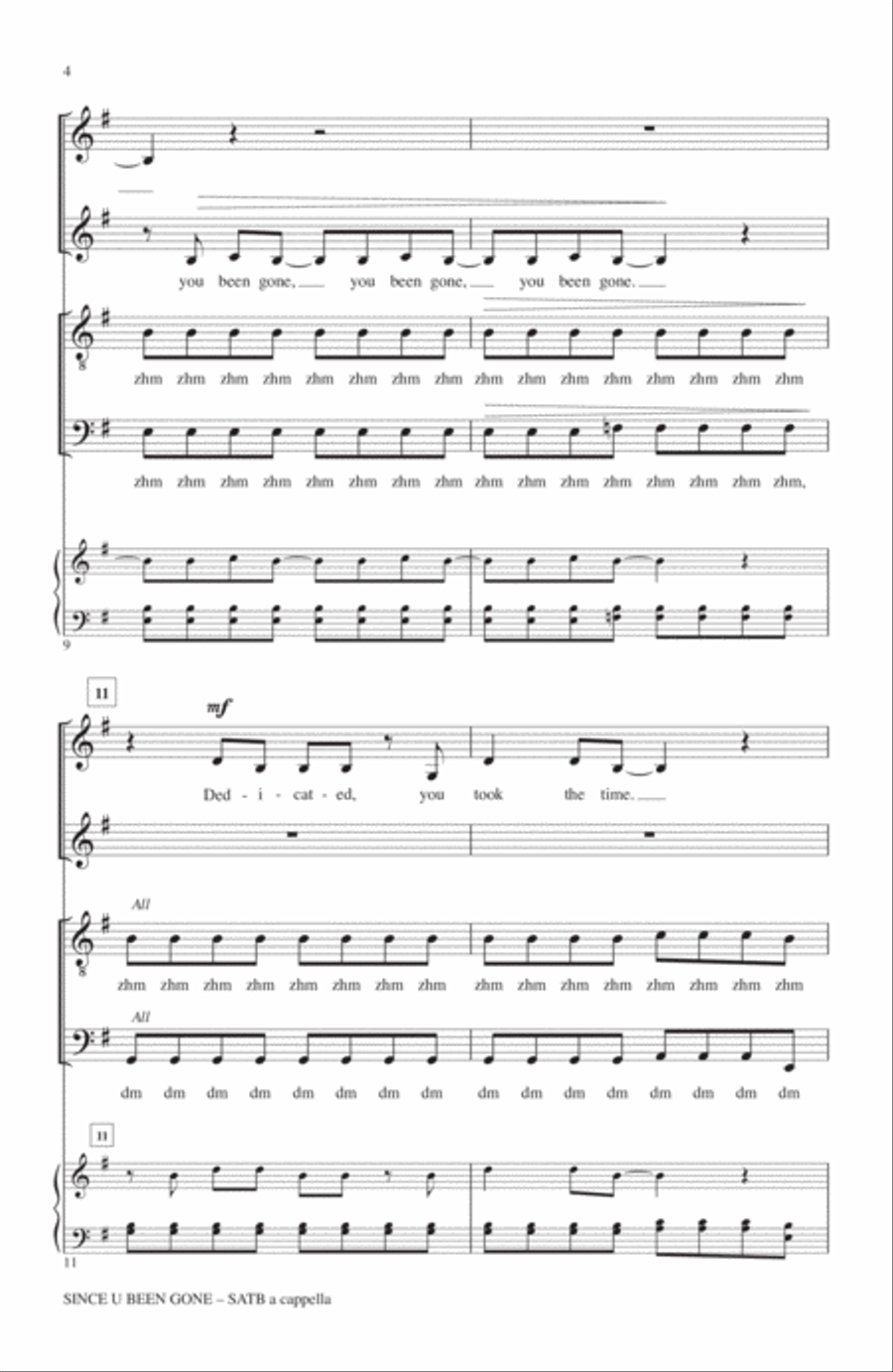 Since U Been Gone (as performed in Pitch Perfect) (arr. Deke Sharon) 4-Part scores gallery preview page 3