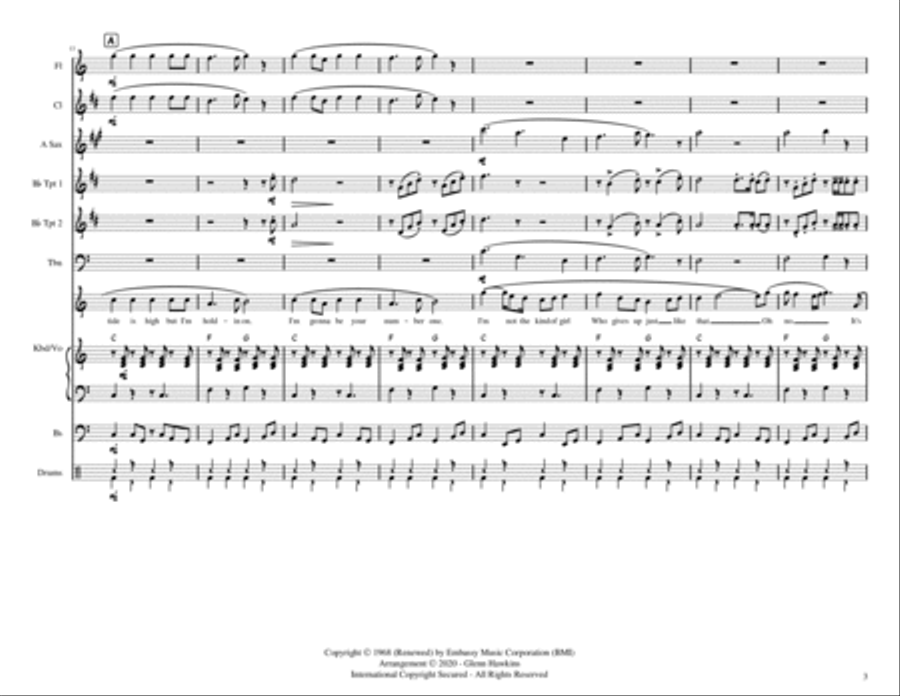 The Tide Is High Jazz Ensemble scores gallery preview page 4