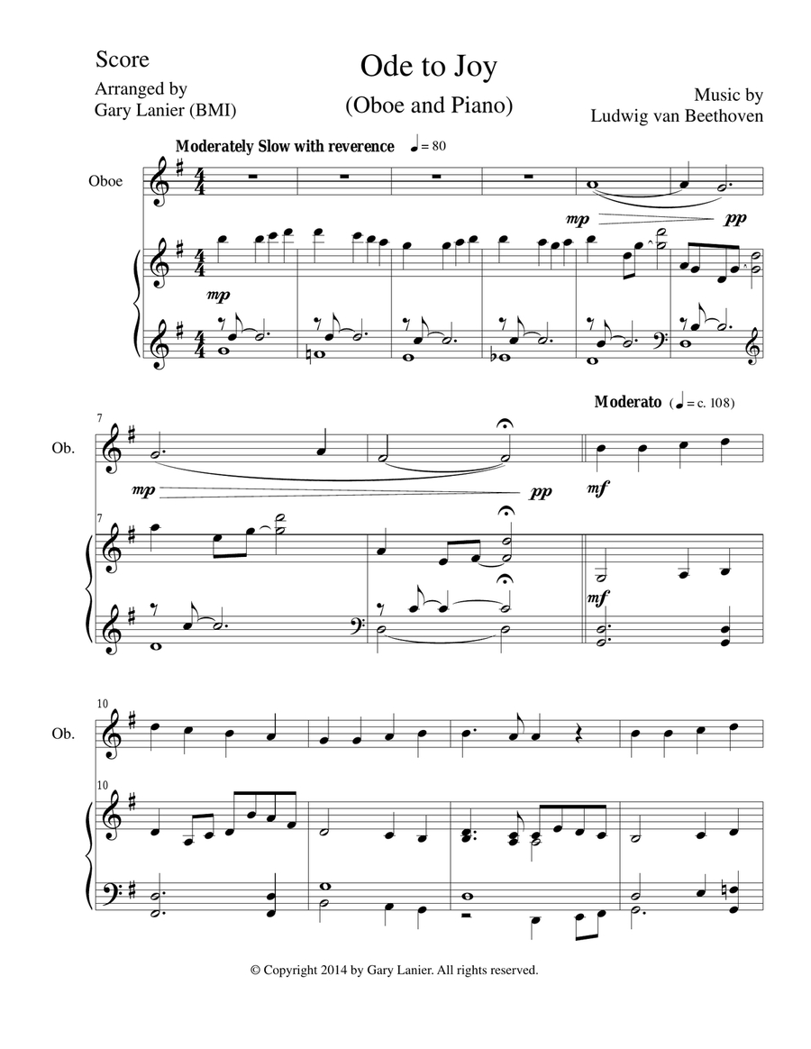 GREAT HYMNS Set 1 & 2 (Duets - Oboe and Piano with Parts) Piano scores gallery preview page 3