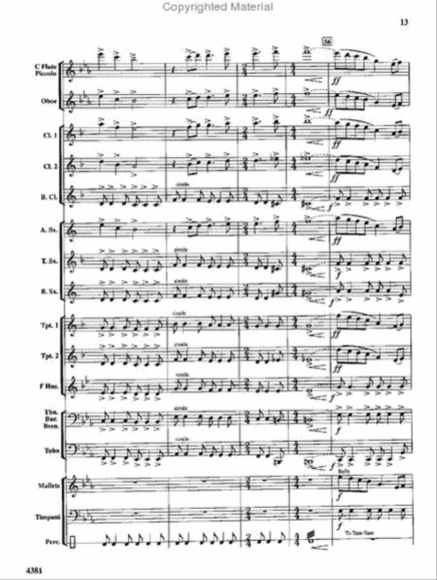 A Hymn of Peace Concert Band scores gallery preview page 12