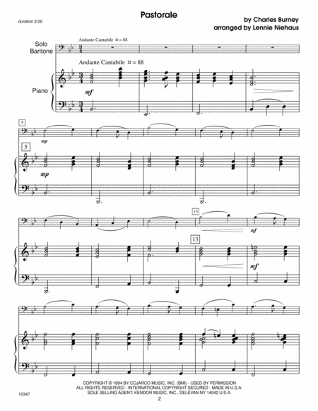 Kendor Recital Solos - Baritone - Piano Accompaniment