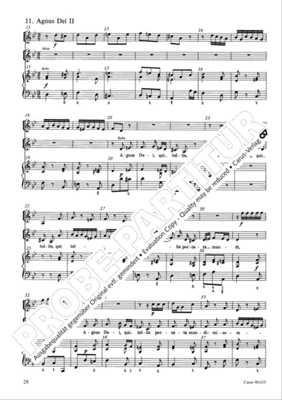 Missa civilis in B 3-Part scores gallery preview page 37