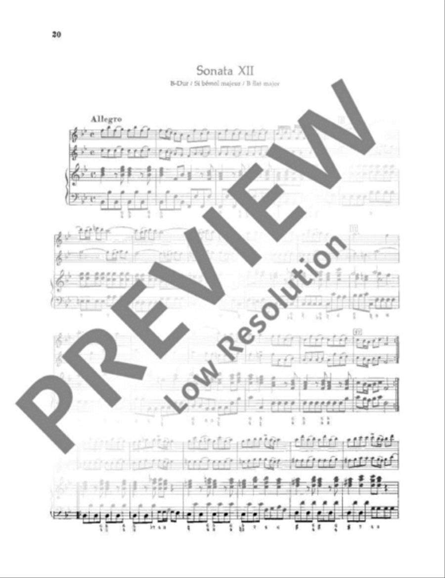 Twelve Sonatas Alto Recorder scores gallery preview page 21