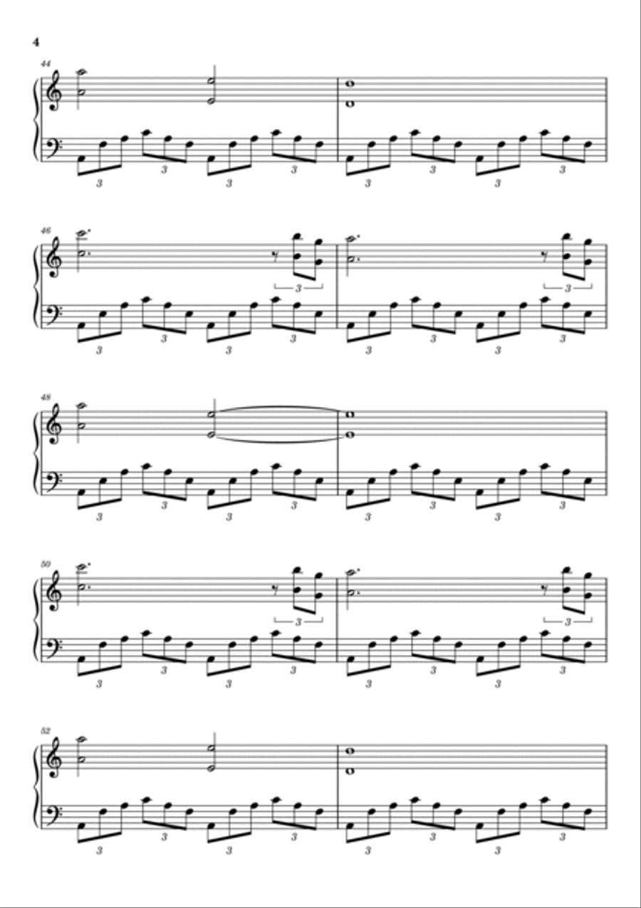 Theme From The X-files Piano Solo scores gallery preview page 4