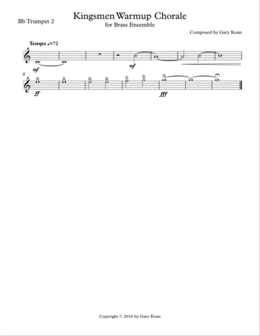 Kingsmen Warmup Chorale Kingsmen Warmup Chorale Marching Band scores gallery preview page 4