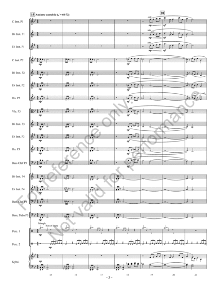 Variations On An African Hymnsong Concert Band scores gallery preview page 6