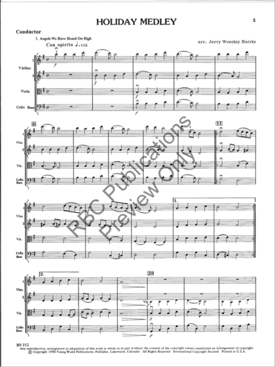 Holiday Medley (Score) String Orchestra scores gallery preview page 4