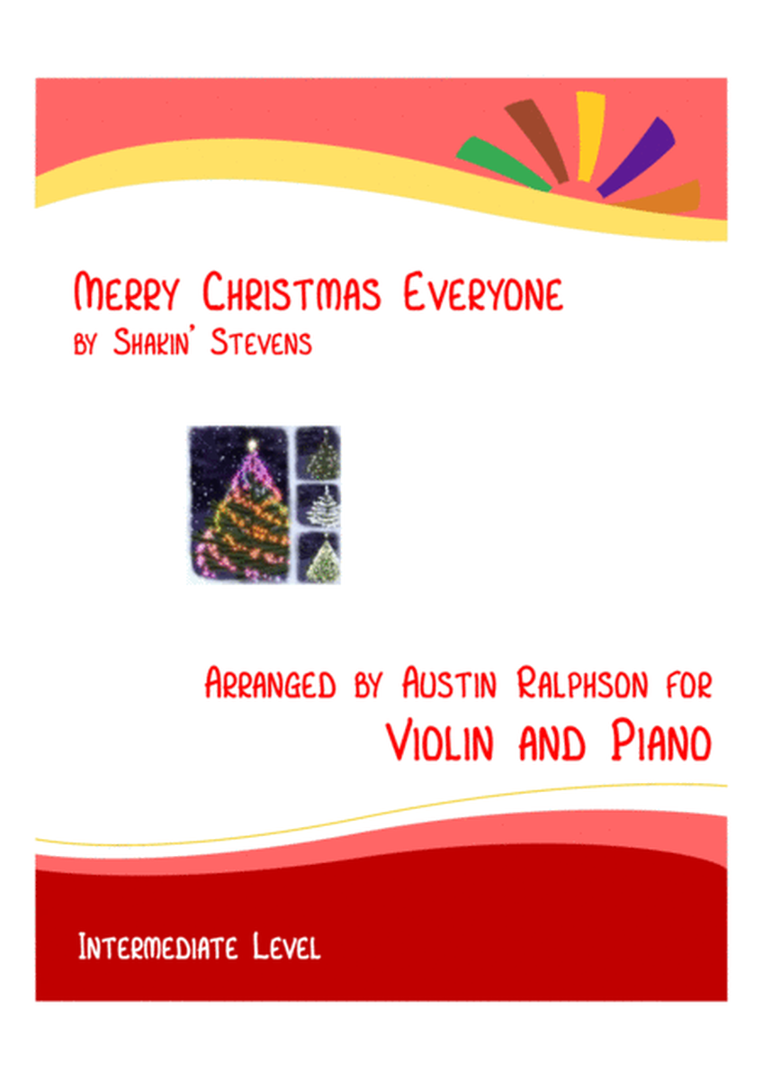 Merry Christmas Everyone - violin and piano (intermediate level) image number null