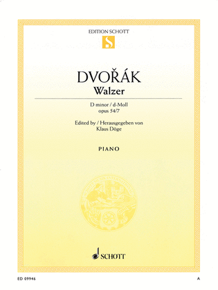 Book cover for Walzer D Minor Op. 54 No. 7