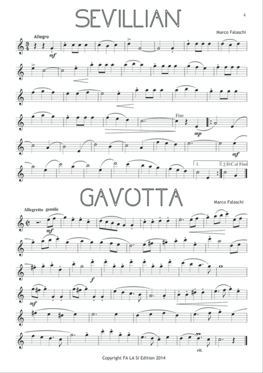 Forty Pieces in the forme of Dance for Saxophone Saxophone Solo scores gallery preview page 5