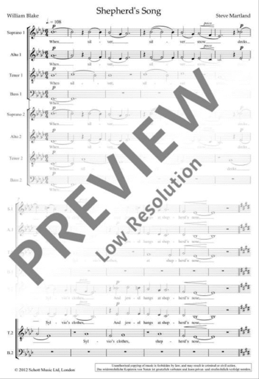 Shepherd's Song SSAATTBB scores gallery preview page 6