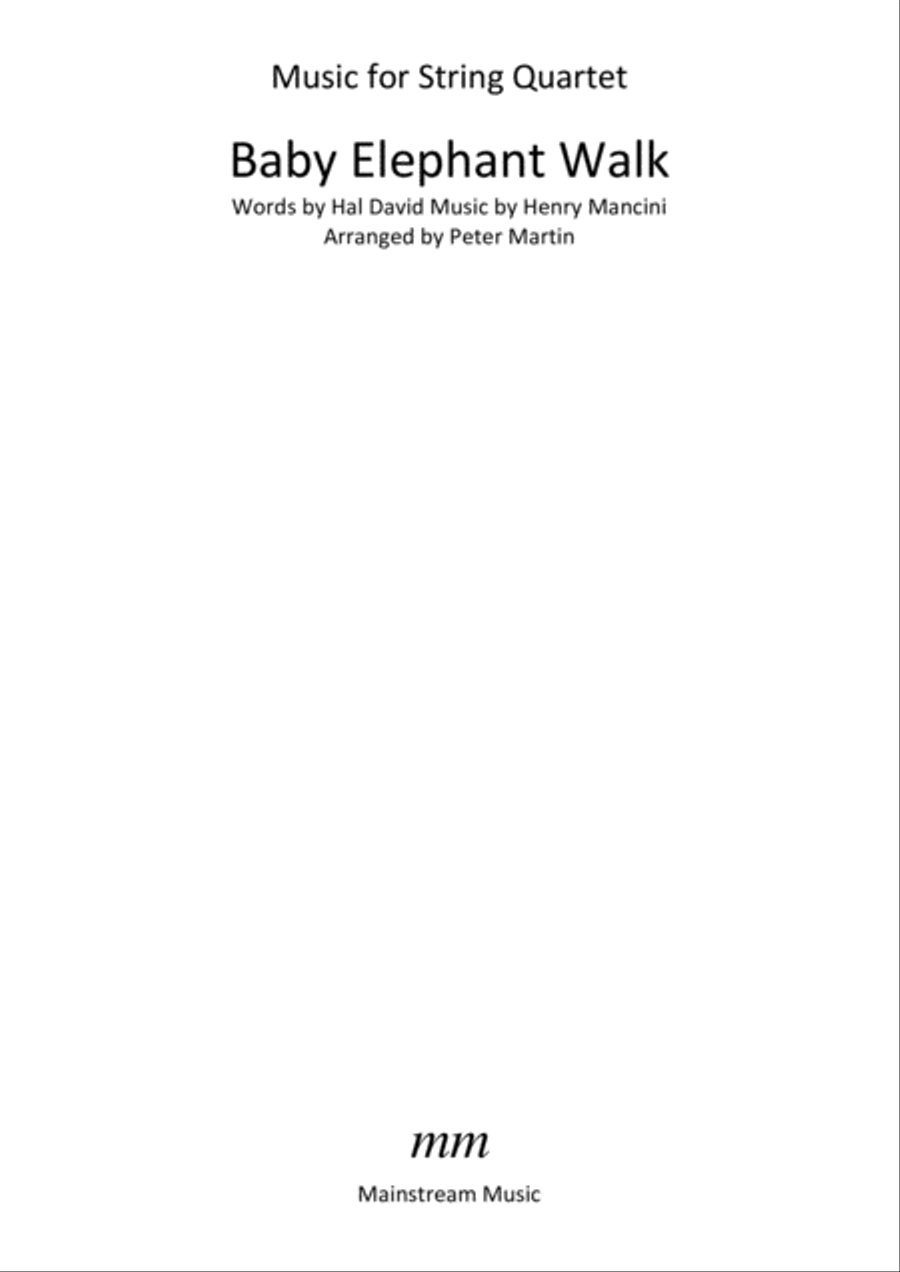 Baby Elephant Walk from the Paramount Picture HATARI! String Quartet scores gallery preview page 2
