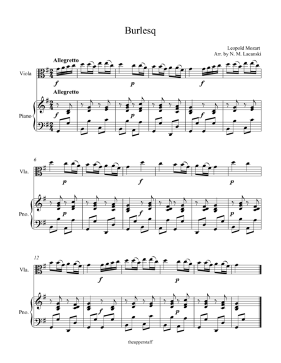 Burlesq Burlesq String Duet scores gallery preview page 1