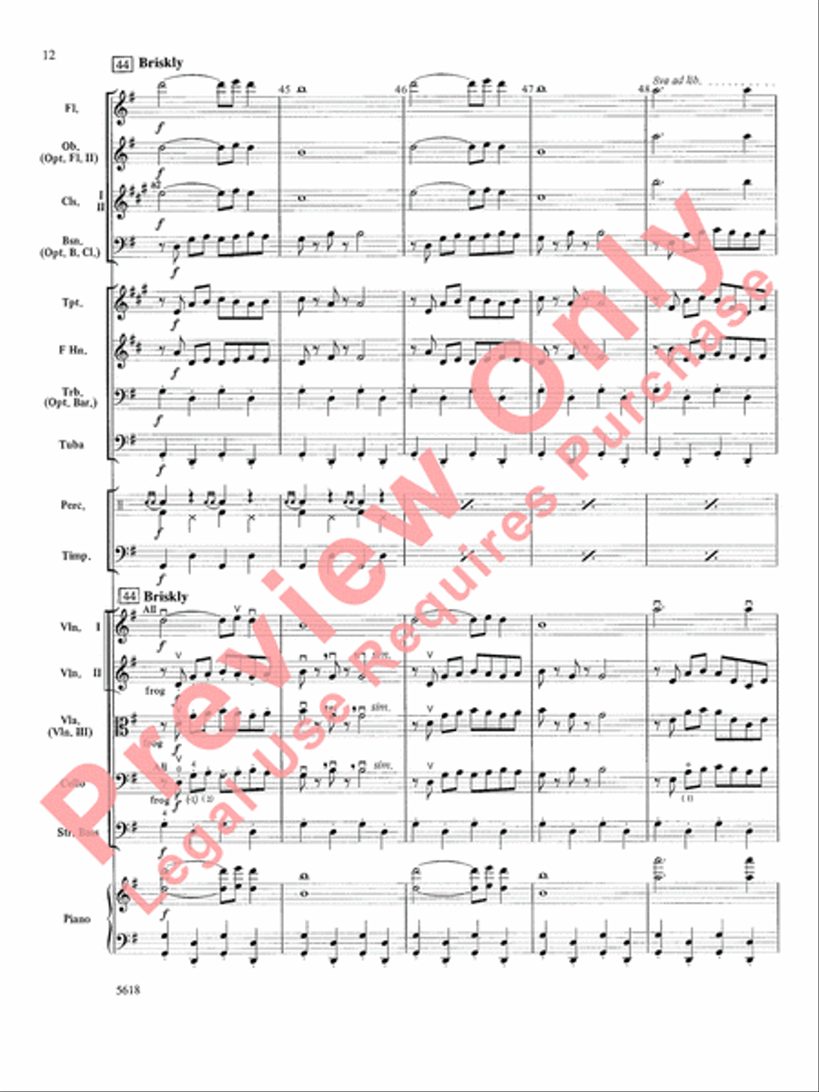 Santa at the Symphony (also playable by strings only) Full Orchestra scores gallery preview page 13