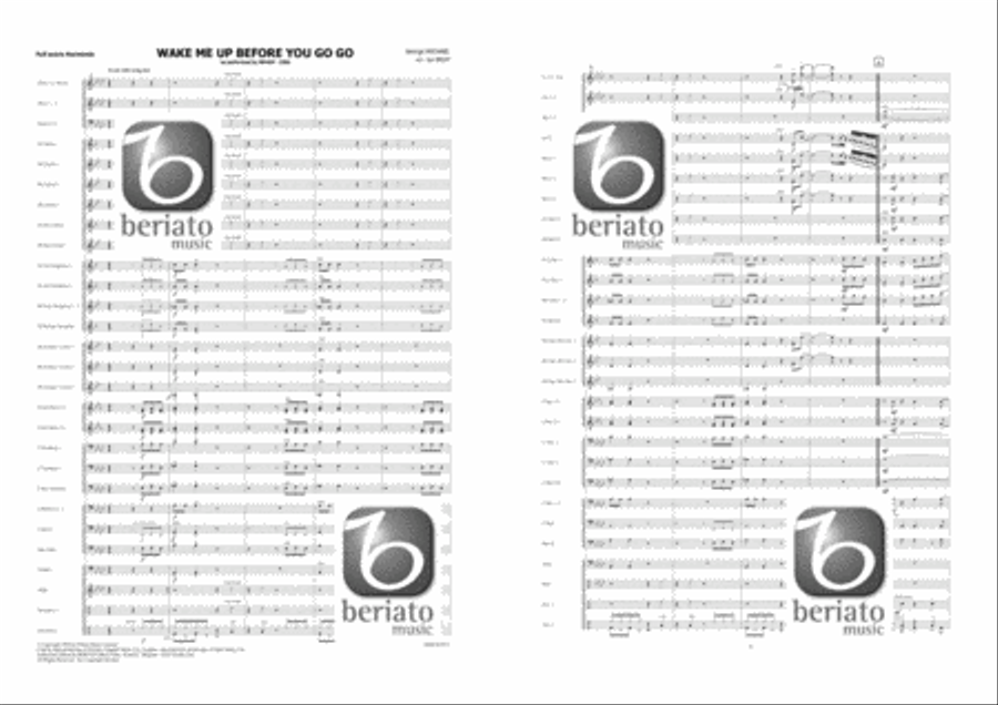 Wake Me Up Before You Go Go Concert Band scores gallery preview page 2