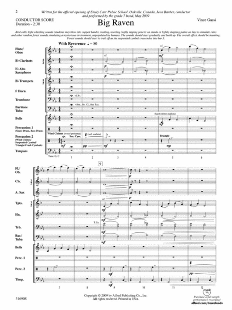 Big Raven Big Raven Concert Band scores gallery preview page 2