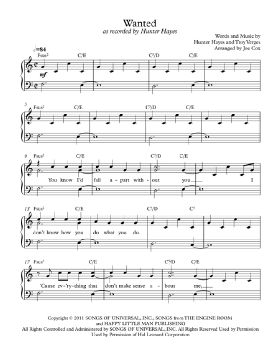 Wanted Voice scores gallery preview page 1
