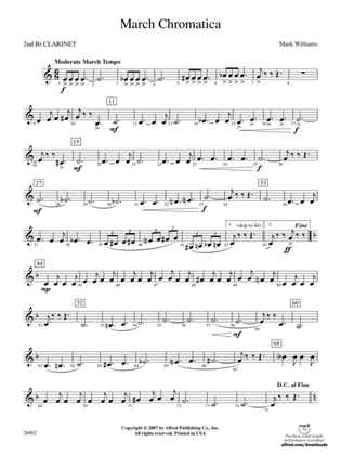 March Chromatica: 2nd B-flat Clarinet
