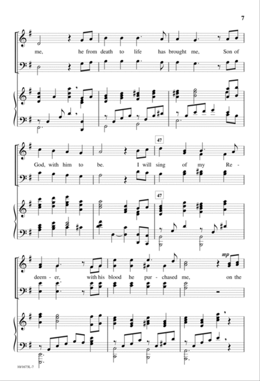 I Will Sing of My Redeemer 4-Part scores gallery preview page 5