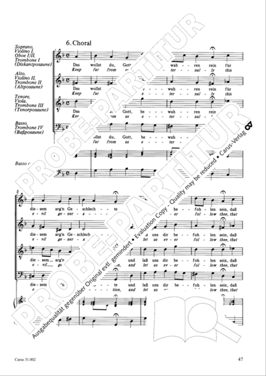 O God, from heaven look on us (Ach Gott, vom Himmel sieh darein) ATB scores gallery preview page 48