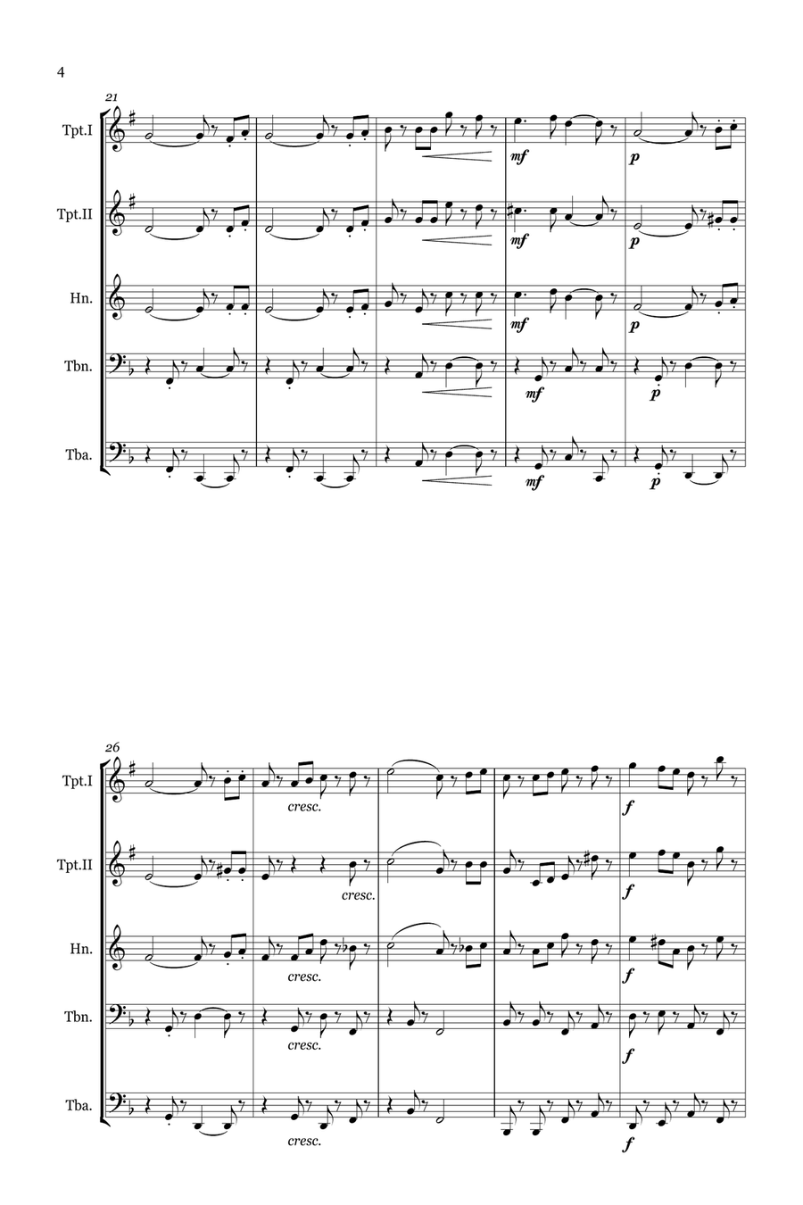 Marche Pontificale Marche Pontificale Brass Quintet scores gallery preview page 4