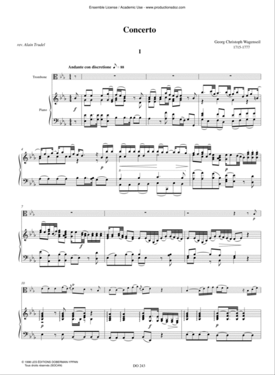 Concerto for trombone (pno red) Piano scores gallery preview page 3