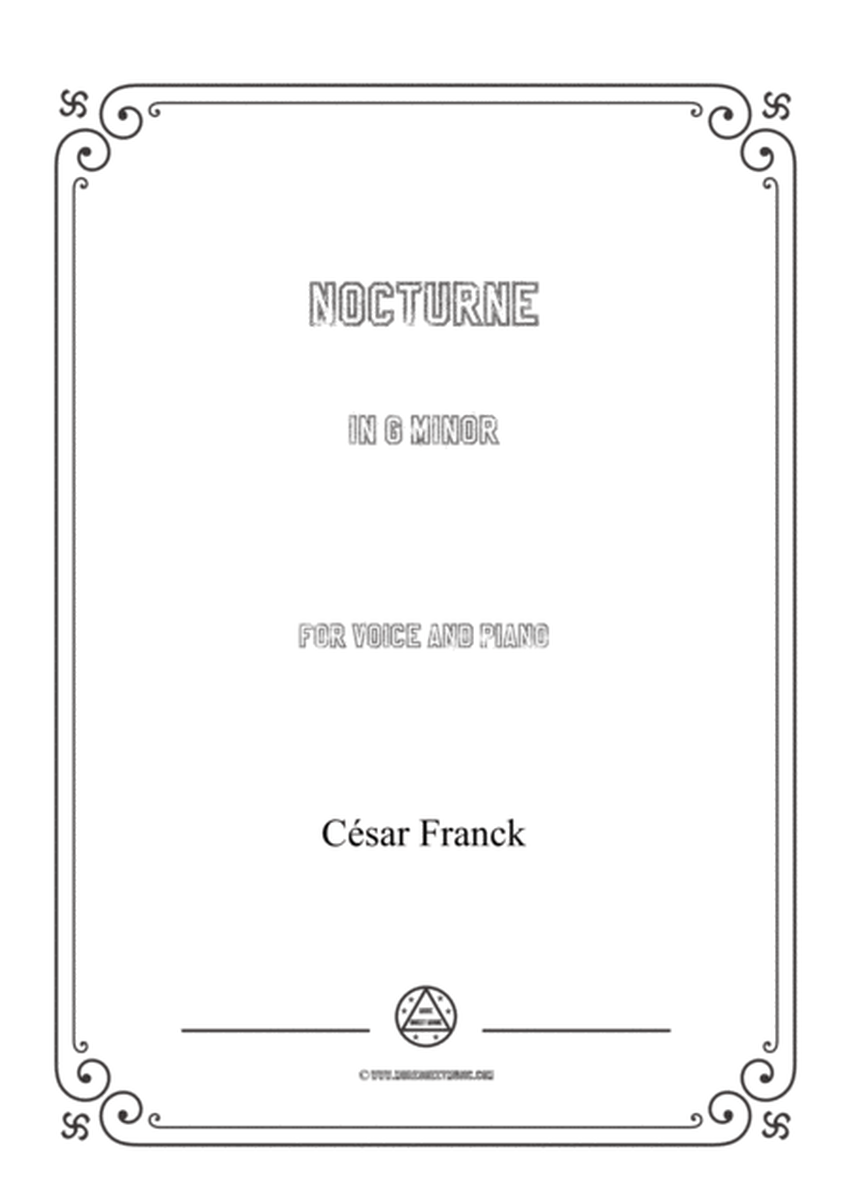 Franck-Nocturne in g minor,for voice and piano image number null