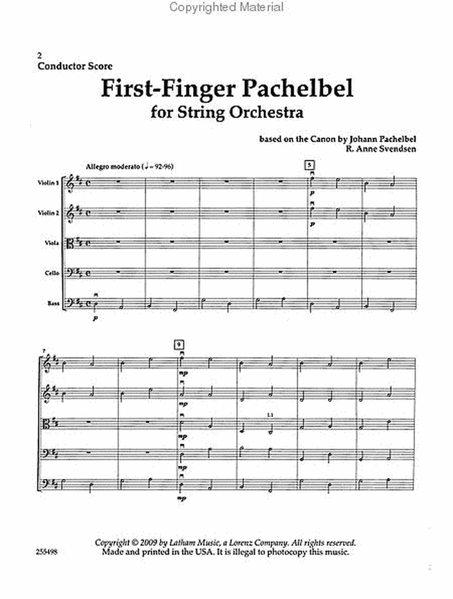First-Finger Pachelbel for String Orchestra image number null