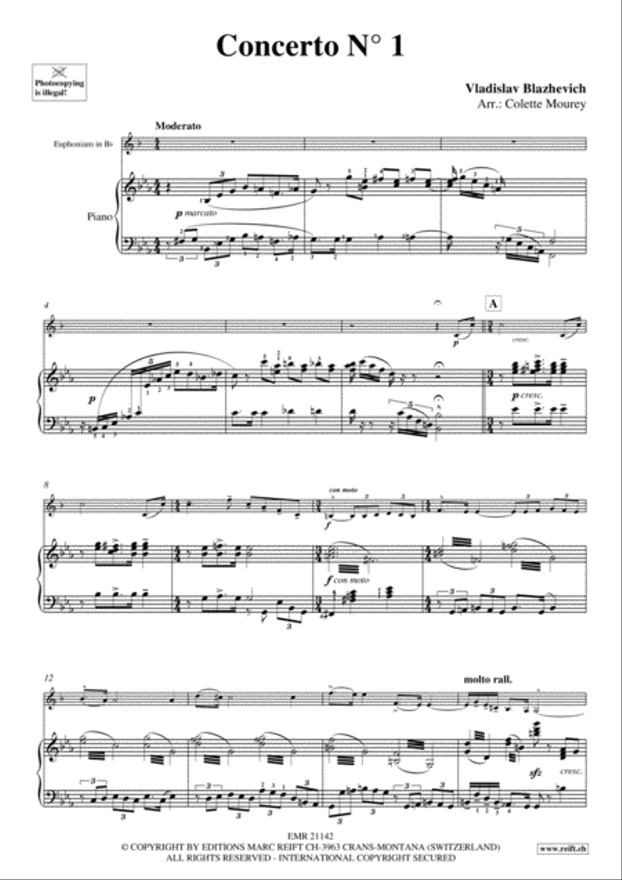 Concerto No. 1 Euphonium scores gallery preview page 3