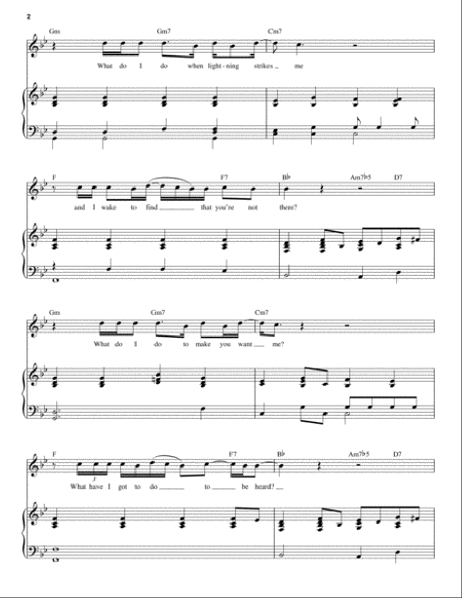 Sorry Seems To Be The Hardest Word Piano scores gallery preview page 2