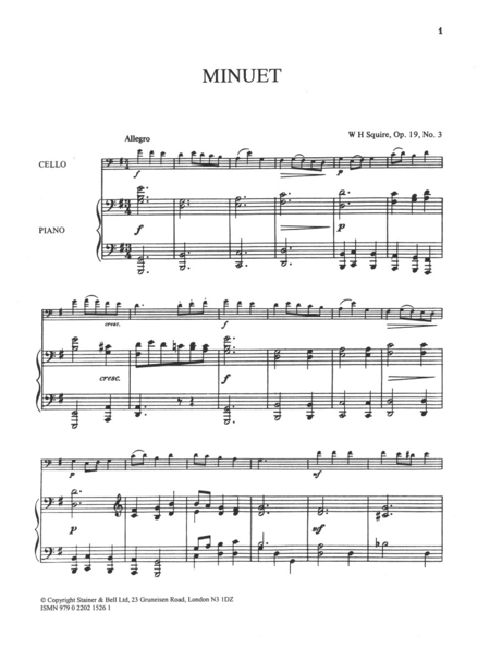 Minuet for Cello and Piano