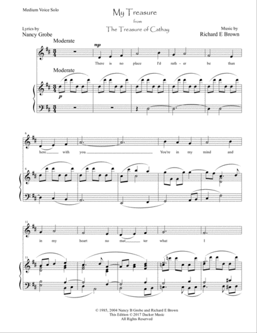 My Treasure Tenor Voice scores gallery preview page 2