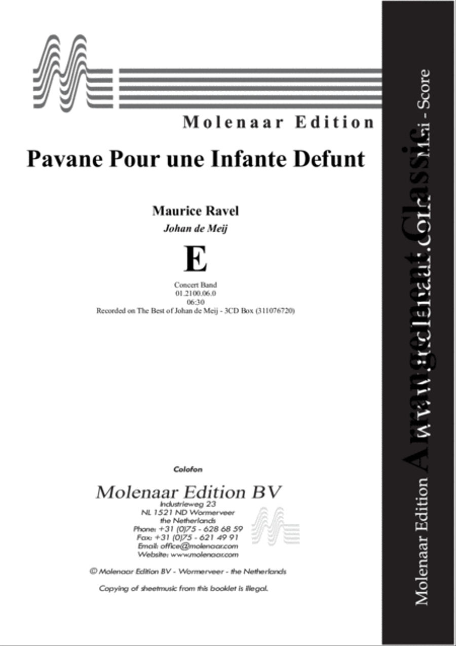 Pavane Pour une Infante Defunte Concert Band scores gallery preview page 2