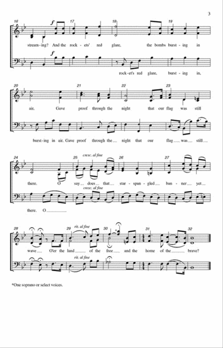 The Star-Spangled Banner 3-Part scores gallery preview page 3