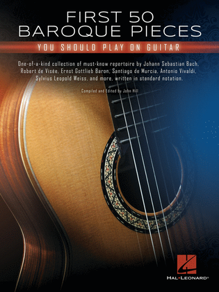 Book cover for First 50 Baroque Pieces You Should Play on Guitar