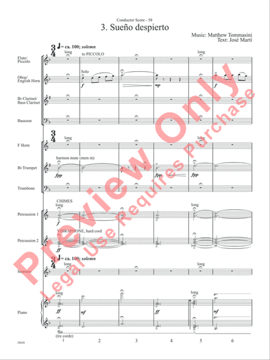 Three Spanish Songs (for Soprano and Wind Ensemble) Concert Band scores gallery preview page 63