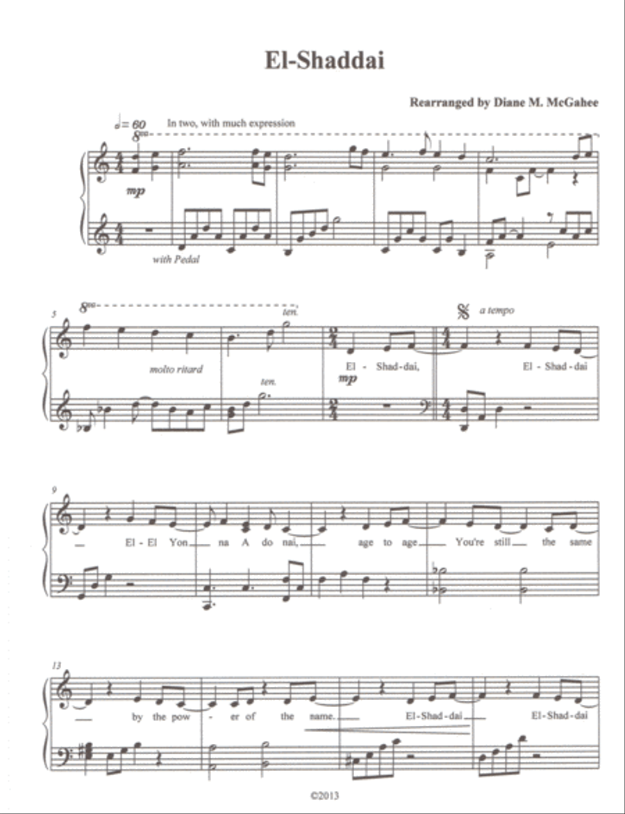 El Shaddai Small Ensemble scores gallery preview page 1