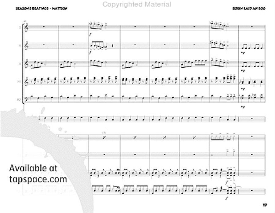Season's Beatings Percussion Ensemble scores gallery preview page 35