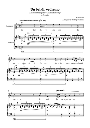 Un Bel Di Vedremo (from Madama Butterfly) - for Soprano - in G major