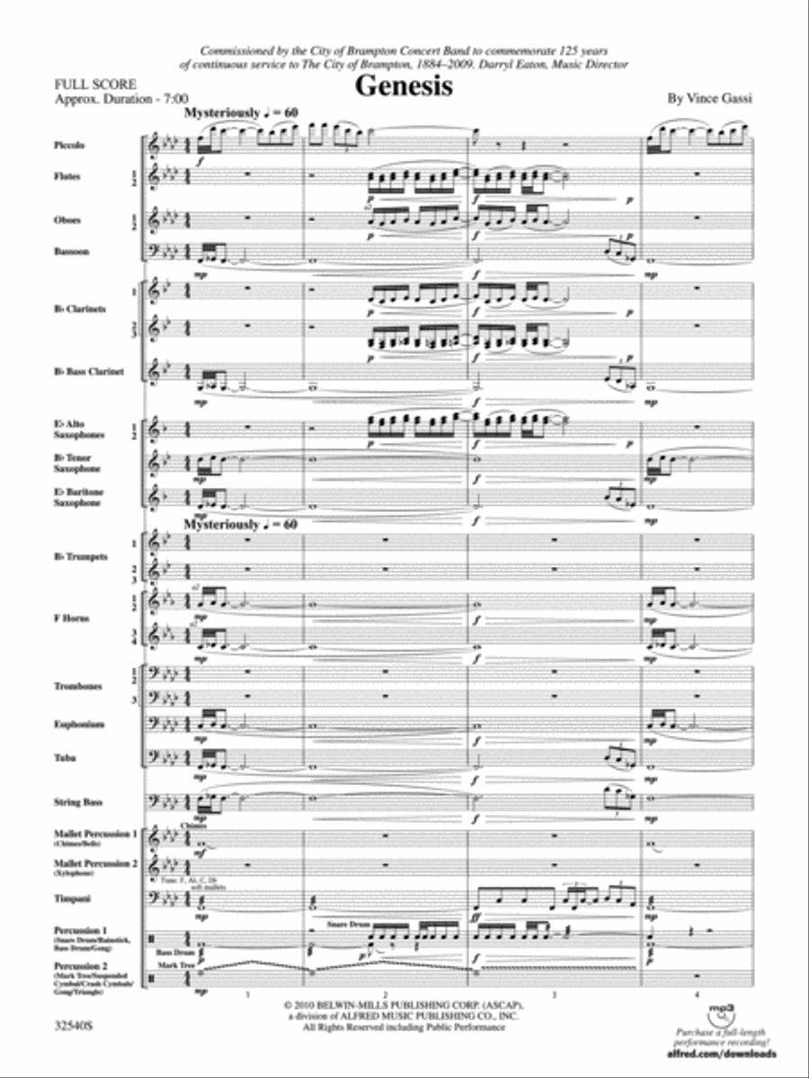 Genesis Concert Band scores gallery preview page 2