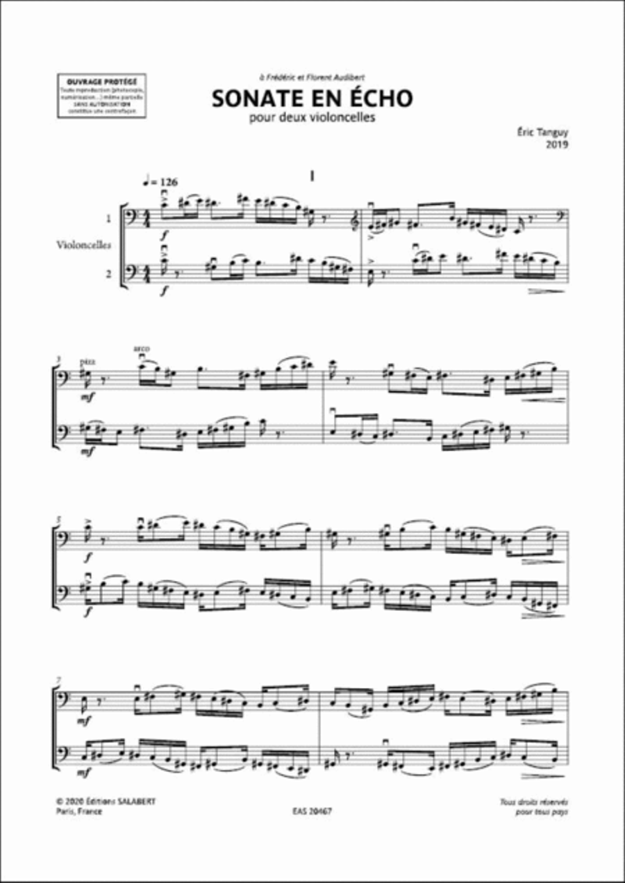 Sonate en écho String Duet scores gallery preview page 2