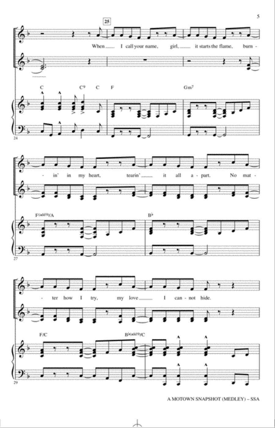 A Motown Snapshot (Medley) SSA scores gallery preview page 4