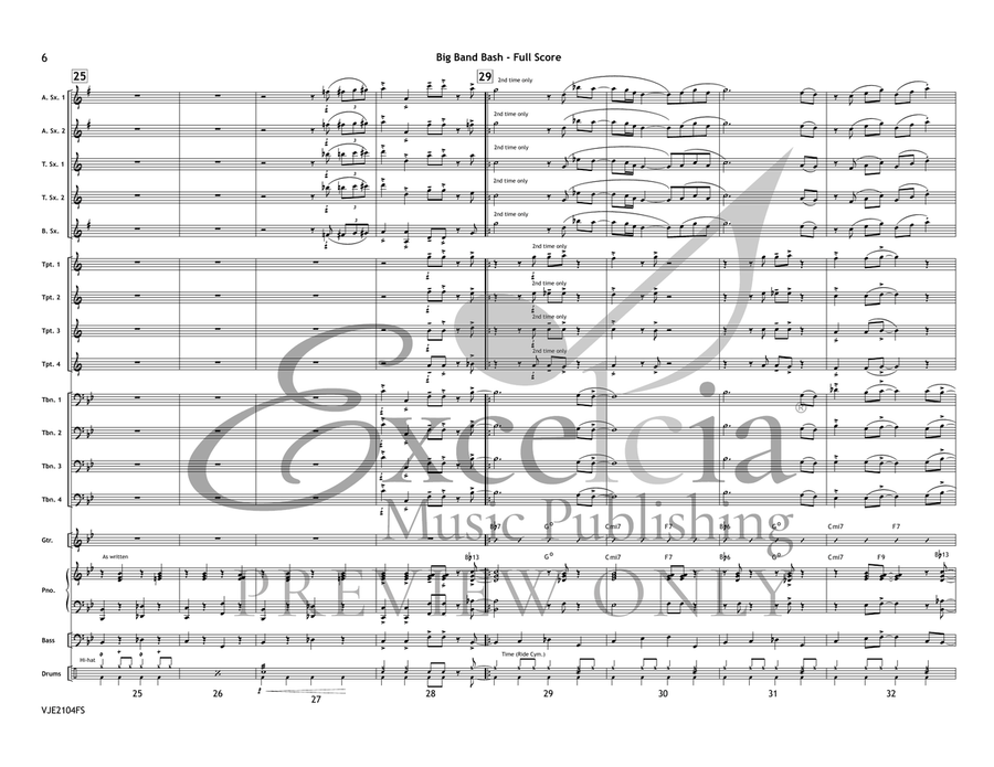 Big Band Bash (Score) Big Band scores gallery preview page 7