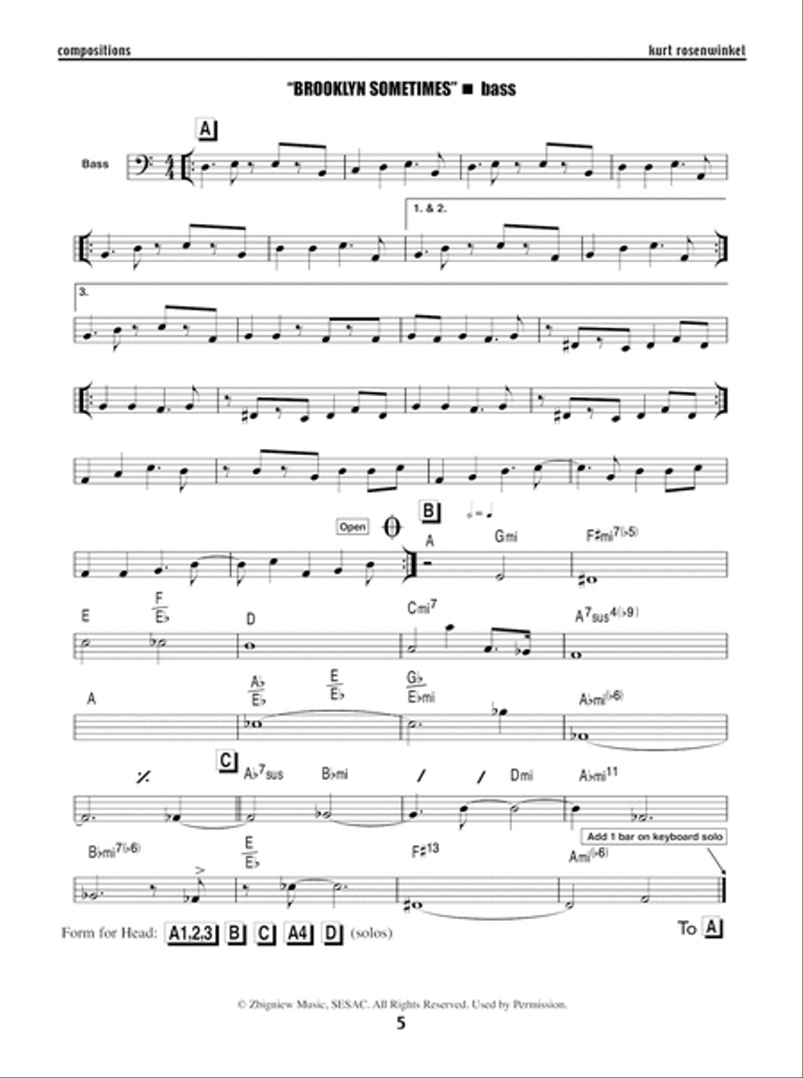 Kurt Rosenwinkel Compositions Electric Guitar scores gallery preview page 6